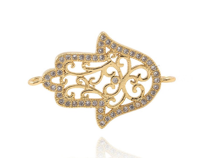 Hamsa Shape Charm,Hamsa Connector,DIY bracelet necklace pendant 25*16*2mm 1pcs