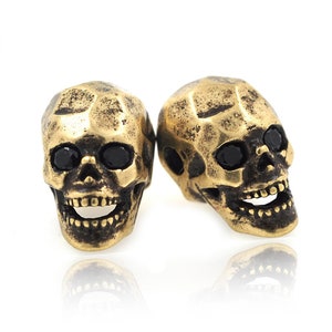 Brass skull beads, antique silver, spaced beaded jewelry 13*9*7mm 1pcs