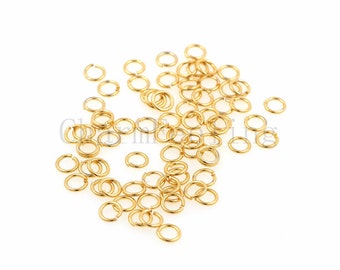 Anelli divisi in ottone da 3 mm 4 mm 5 mm 6 mm 7 mm, anelli di salto divisi, anello diviso rotondo, anelli di salto sfusi 2 grammi/5 grammi/10 grammi