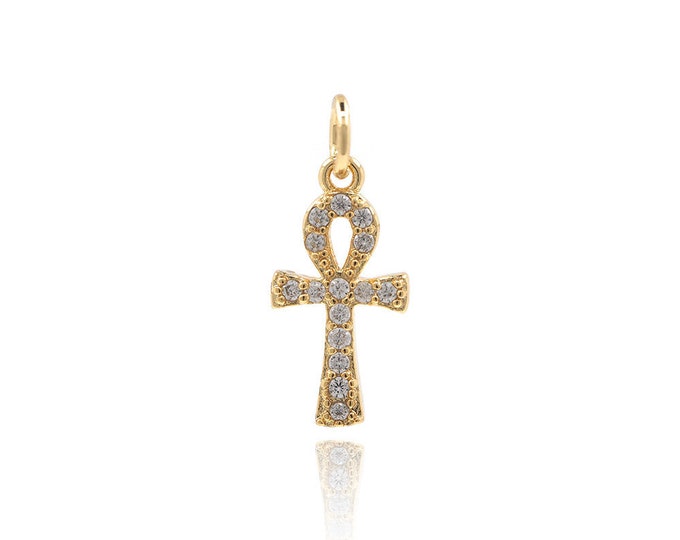 cross charm necklace,christian cross pendant,sideway cross  1Pcs