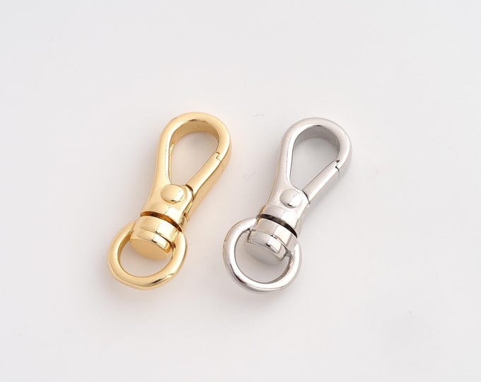 Push Door Clasp, Spring Clasp, 18K Gold Filled Snap Clasp, DIY Jewelry Making Supplies, 25x9x5.7mm