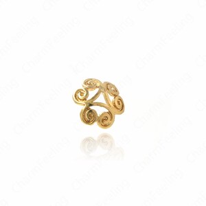 10 pcs 18K Gold Filled Flower Bead Caps,Pearl Caps,Round Bead Caps,Flower Caps,Brass Caps, DIY Gold Jewelry Making,8.4x7.8x2.5mm