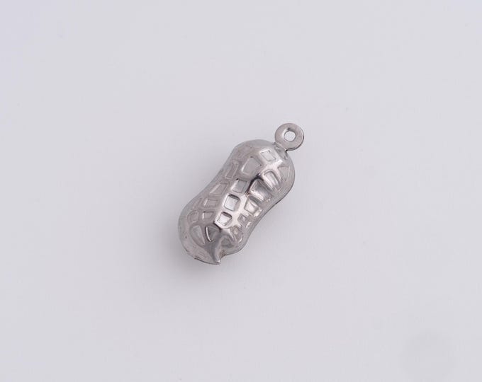 20 pcs Stainless Steel Peanut Pendant,Peanut Necklace,Peanut Charm,DIY Jewelry Supplies,18.8x7.7x6.8mm