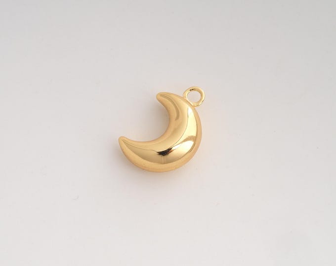5 pcs Crescent Moon Pendant,Celestial Pendant,18K Gold Filled Moon Charm,DIY Jewelry Accessories,18.7x12.8x6.8mm