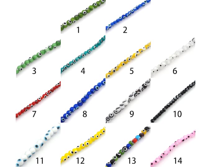 Glass Jewelry,Eye Glass Beads,Gold Persian Glass Beads,Murano Spacer Beads,Glass Spacer Beads,DIY Beading Supplies,4\6\8\10\12mm