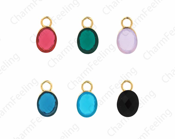 Zircon Pendant, 18K Gold Filled Round Pendant, Micropavé CZ Round Charm,Round Charm, DIY Jewelry Supplies, 14x8x5.8mm