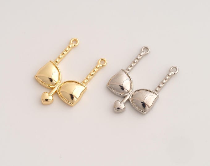 Bikini Pendant,Bra Pendant,18K Gold Filled Bikini Charm,DIY Jewelry Accessories,23.4x15.8x3mm