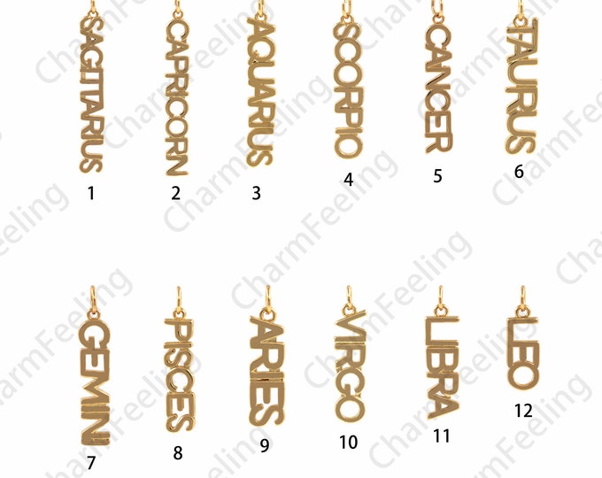 18K Gold Filled Long Necklace, Bar Pendant, Letter Pendant, Word Necklace, Word Charm, DIY Jewelry Accessories