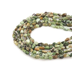 Emerald Beads, Natural Stone Bracelet, Natural Stone Charm, Gem Charm, DIY Bracelet Necklace Accessories, 6x8mm