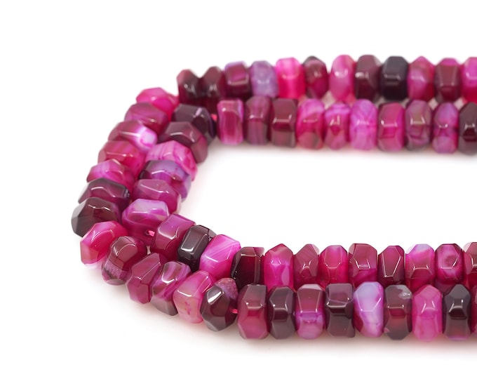 Rose Red Rectangular Gemstone Beads,Square Gemstone Beads,Gemstone Chains,Natural Stone Necklaces, DIY Bracelet Accessories,15mm