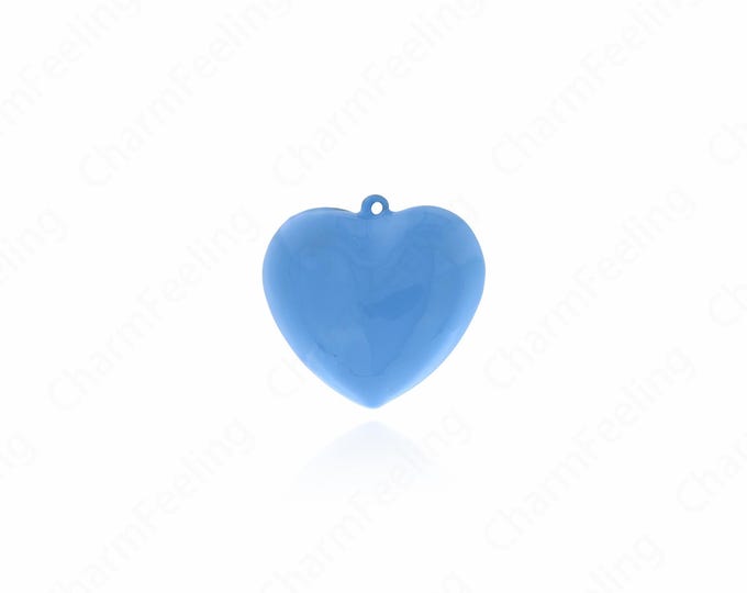 Enamel Heart Pendant, Heart Charm,Red Heart Charm, Heart Necklace, Enamel Charm, DIY Jewelry Making Accessories 38x41x17.5mm
