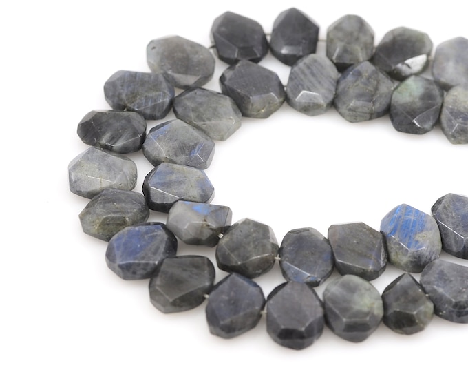 Faceted Irregular Shape Gemstone Bead,Flash Stone Necklace, Natural Stone Chain, Gemstone Necklace,DIY Bracelet Necklace Accessories,15x20mm