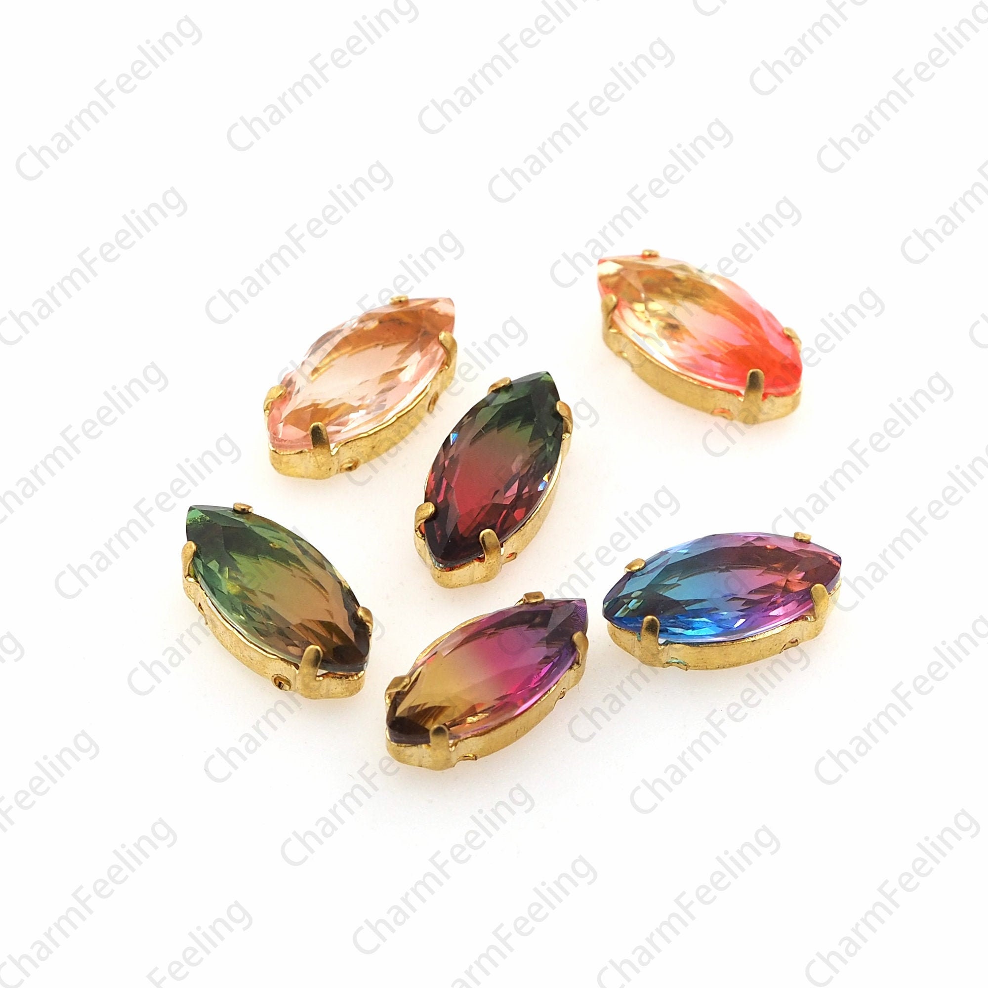 Colorful Transparent Glossy Rhinestones Faceted Horse Eye - Temu