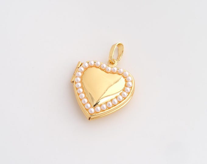 Heart Photo Frame Pendant,Photo Frame Pendant,18K Gold Filled Heart Charm,DIY Jewelry Accessories,30x21.5x6.8mm