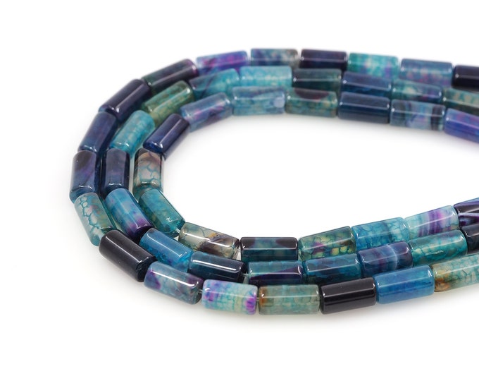 Cylindrical Beads, Blue Apatite Crystal Gemstone Beads,Natural Stone Necklaces, Gemstone Necklaces, DIY Bracelet Accessories,8x16mm