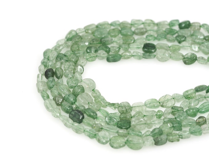 Green Strawberry Quartz Beads,Chip Spacer Beads,Gemstone Necklaces,Natural Stone Chains,Jewelry Suppliers,DIY Bracelet Necklace Accessories