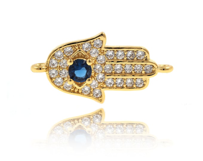 hamsa connector,hamsa bracelet necklace, hamsa jewelry,hamsa jewelry 12*24*4mmmm 1pcs