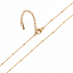 Beaded Necklace Dainty Chain Necklace,Gold Necklace, Layered Necklace,Stainless Steel Chain Classic Chain Necklace 37+6cm