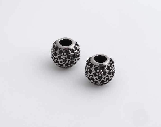 Retro Ball Beads,Retro Round Spacer Beads,Round Ball Beads,DIY Jewelry Accessories 9.6x8.9mm