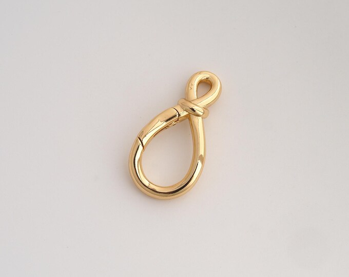 Push Door Clasp, Spring Clasp, 18K Gold Filled Snap Clasp, DIY Jewelry Making Supplies, 29x14.7x4mm