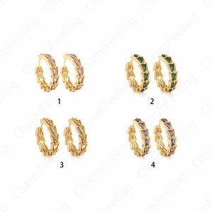 Sierlijke oorbellen, holle oorbellen, Micropave CZ gouden oorbellen, 18K Gold Filled ronde oorbellen, DIY sieraden accessoires 18.7x17.6x4.5mm