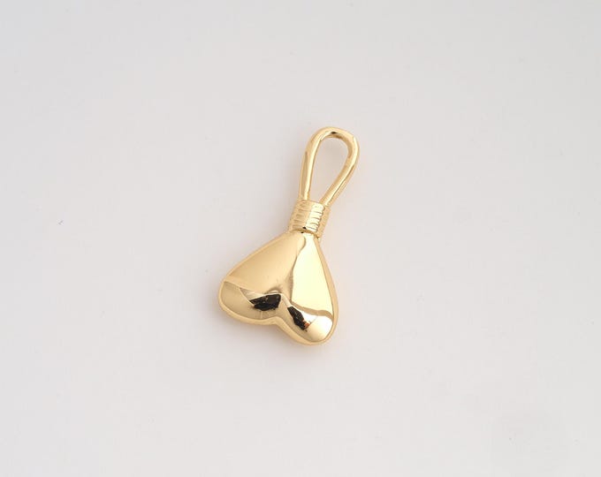 Heart Pendant,Love Pendant,18K Gold Filled Heart Charm,DIY Jewelry Accessories,20.6x11.3x3.5mm