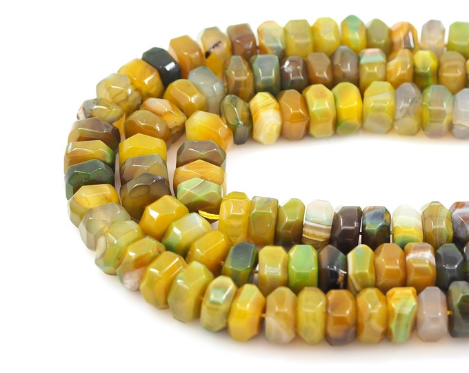 Natural Stone Necklace, Cuboid Gemstone Chain,Lemon Citrine Rectangular Beads,Natural Stone Chain, Topaz Necklace,15mm