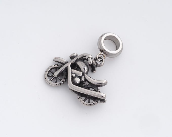 Stainless Steel Motorcycle Pendant,Motorcycle Charms,Motorcycle Charm, DIY Jewelry Supplies, 26.7x22.8x7.3mm