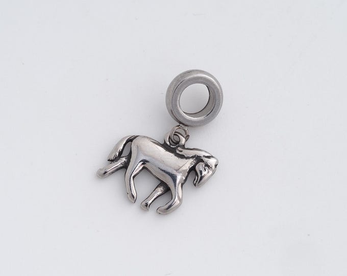 Stainless Steel Horse Pendant,Animal Charms,Horse Charm, DIY Jewelry Supplies, 23.4x15x2mm