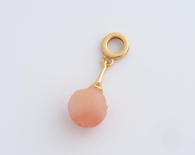 Natural Stone Charms,18K Gold Filled Ball Pendant,18K Gold Filled Ball Pendant,Necklace Bracelet Making Pendant,33x11.6mm