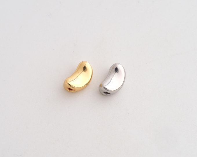 18K Gold Filled Bean Spacer Beads,Tube Beads,Bean Tube Beads,DIY Jewelry Supplies,8.7x5.3x4.2mm Hole 2mm