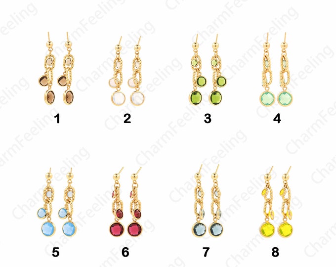 Micropavé CZ Gold Earrings,18K Gold Filled Round Earrings,Boho Earrings,Dangling Earrings,Hollow Earrings,DIY Jewelry Supplies 35mm
