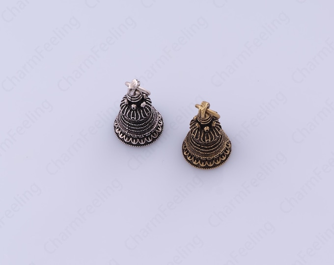 Vintage Style Bell Pendant Bell Jewelry Small Bell Charms Christmas Bell Charm,DIY Jewelry Supplies, 18.2x8.2x8.2mm