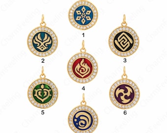 Water Element Charm, Symbol Charm, Element Pendant,18K Gold Filled Swirl Pendant,Fire Element Necklace, DIY Jewelry Supplies,16x21x2mm