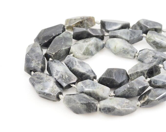 Labradorite Necklace,Flash Stone Necklace,Faceted Irregular Shape Gemstone Bead,Natural Stone Chain,DIY Bracelet Accessories,15x20mm