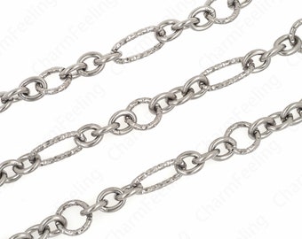 Silver FilledSilver Square Chain, Semi-Finished Chain, Oval Chain,Diamond Paperclip Chain,Nickel Free Unfinished Link Chain 19.5x10x1.8mm