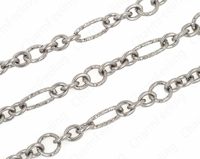 Silver FilledSilver Square Chain, Semi-Finished Chain, Oval Chain,Diamond Paperclip Chain,Nickel Free Unfinished Link Chain 19.5x10x1.8mm