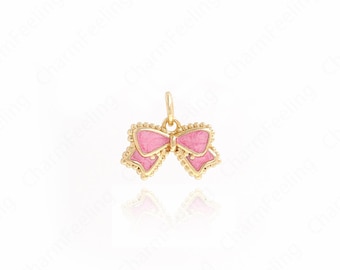 Enamel Butterfly Necklace,18K Gold Filled Butterfly Pendant,Butterfly Pendant, Insect Necklace,DIY Jewelry Accessory 12x14x2mm