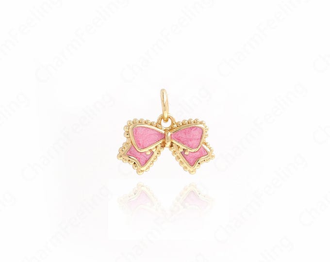 Enamel Butterfly Necklace,18K Gold Filled Butterfly Pendant,Butterfly Pendant, Insect Necklace,DIY Jewelry Accessory 12x14x2mm