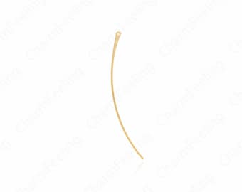 10 pcs Gold Rectangular Necklace, Bar Necklace, Rectangular Pendant, 18K Gold Filled Bar Pendant, DIY Jewelry Accessories, 75x1.2mm