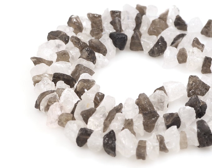 Unfinished Natural Stone,Unfinished Black And White Gemstone Beads,Two-Color Primeval Natural Stone,Gem Chain, 7-10x10-15mm