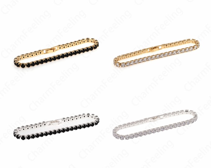 18K Gold Filled Dainty Bracelet,Adjustable Bracelet,Tennis Bracelet,Friendship Bracelet,Fashion Bracelet, Daily Bracelet,180x4.5x3.5mm