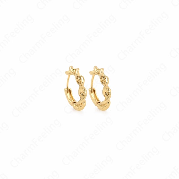 アクセサリー {a&r#} twist earrings(gold) Twist Earrings, Gold Earrings, Earring Charm,18k Gold Filled