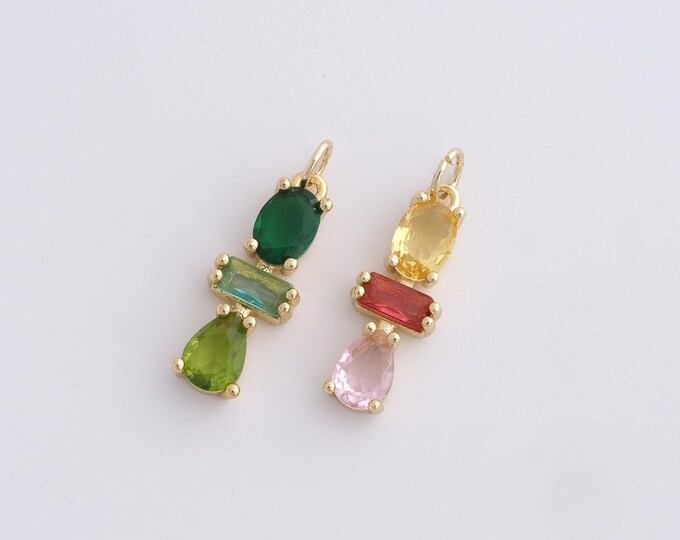 18K Gold filled Minimal Necklace  Simple Gold Bar Pendant,Spike Layering Necklace ,Christmas present,Holiday gift  23.8x7.8x4mm