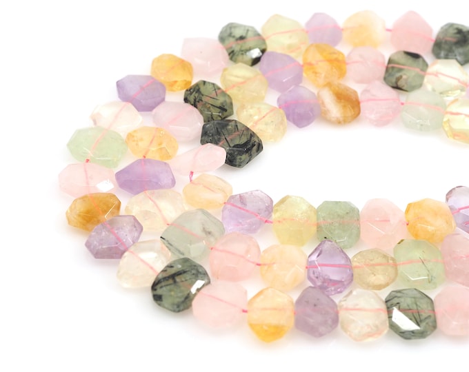 Irregular Shaped Natural Stone Beads, Colorful Gemstone Chain,Gemstone Beads, Natural Stone Chain,DIY Bracelet Necklace Accessories,15x20mm