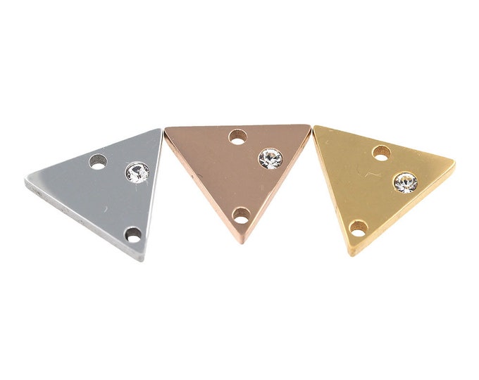 triangle connector,custom triangle,Stainless steel triangle bracelet necklace jewelry 11*11*1.5mm 1pcs