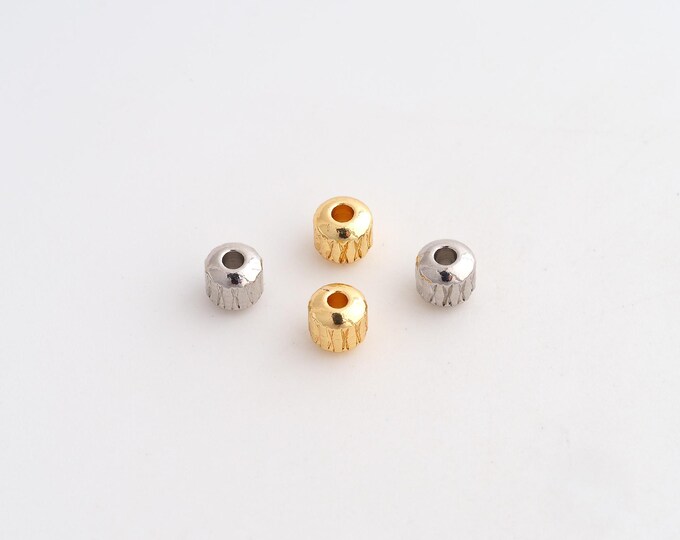 10 pcs 18K Gold Filled Round Tube Spacer Beads,Round Beads,Tube Beads,DIY Jewelry Supplies,5x4.8mm Hole 2mm