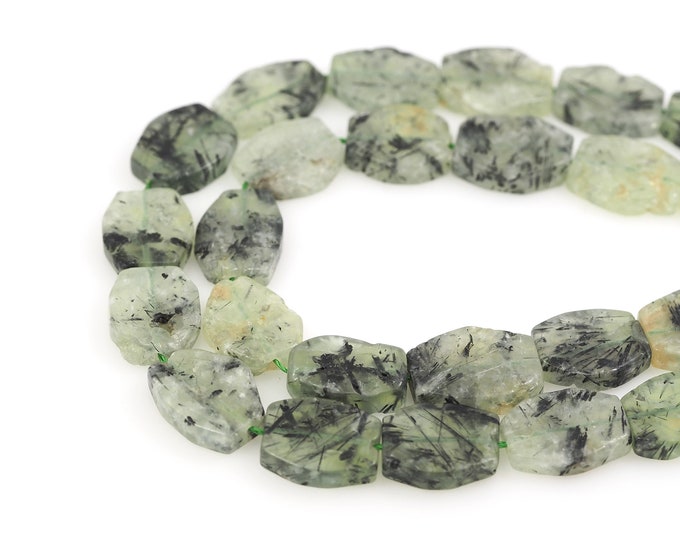 Flat Piece Jade Beads, Natural Jade Beads, Gem Chain, Flat Necklace, Natural Stone Chain, DIY Jewelry Making Accessories, 15x20mm