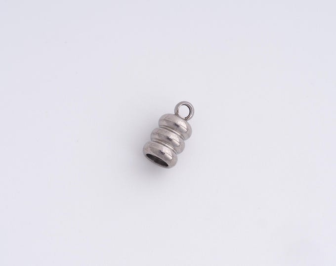 20 pcs End Tip Caps,Stainless Steel End Tip Caps,End Tip Caps,Leather End Tip Caps,DIY Jewelry Supplies,10x5.4mm