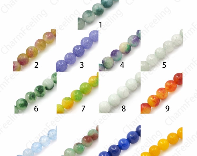 Ball Spacer Beads, Natural Stone Spacer Beads, Gemstone Beads, Round Spacer Beads, Gemstone Beads, DIY Jewelry Supplies, 12mm
